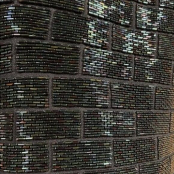 DAYMOR Couture Column Gown w/ Jacket Mother of Bride/Groom Blue Beaded Size 10 - Picture 11 of 16